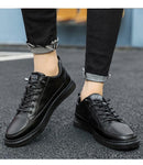 (Queima de estoque) Tênis Masculino Flat Couro Legítimo