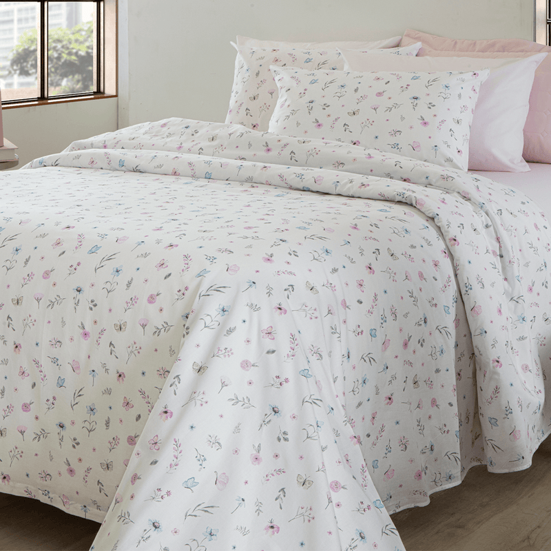 Jogo de Cama Kacyumara 180 Fios Mariposy - Casal